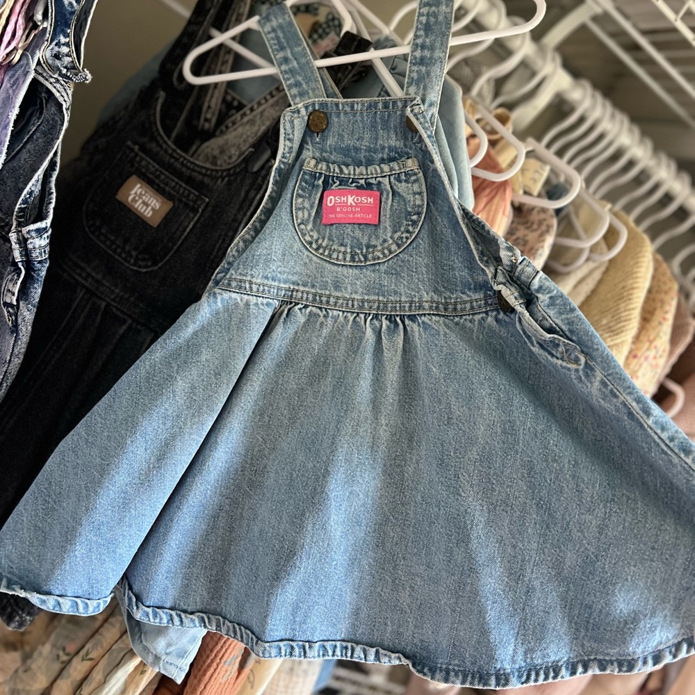 Vintage Oshkosh pinafore dress denim